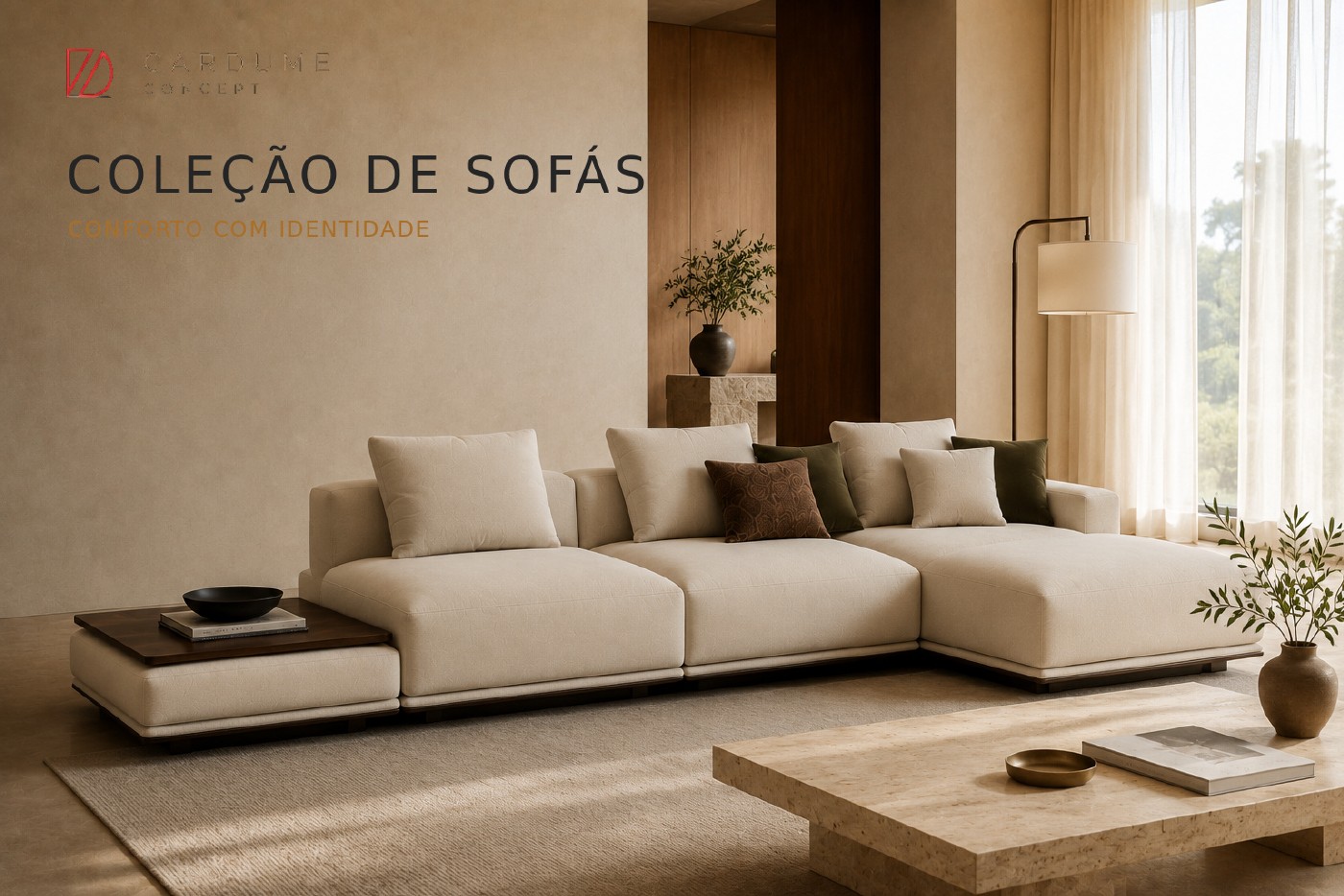 Capa do catálogo de sofás Cardume Concept